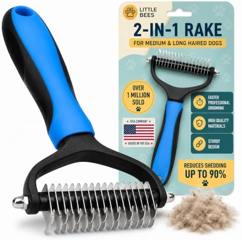 Double-Sided Stainless Steel Pet Grooming Brush