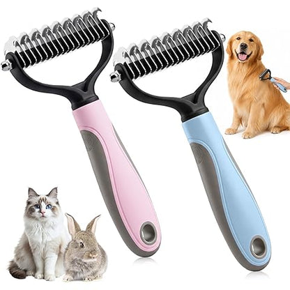 Double-Sided Stainless Steel Pet Grooming Brush